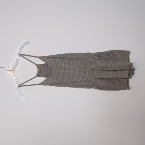 John Galt Striped Cotton Shorts Tank Top Romper - Picture 1 of 6